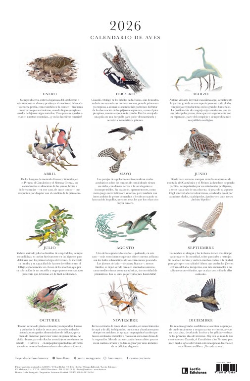 CALENDARIO DE AVES 2026 3