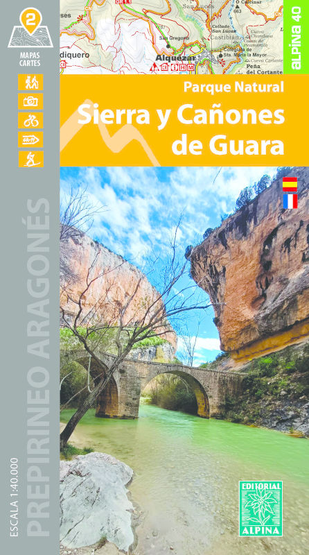 2 MAPAS ALPINA 1:40.000 PARQUE NATURAL SIERRA Y CAÑONES DE GUARA 1