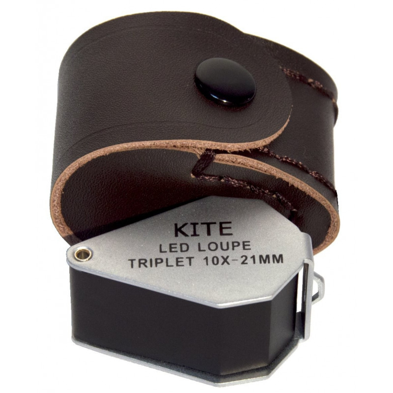 KITE LUPA PLEGABLE DE CAMPO CON LUZ 10X21 TRIPLET CON LED 2