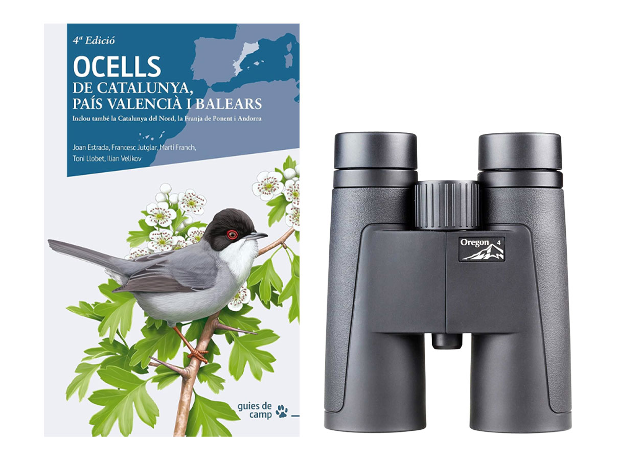 KIT BÀSIC D'OBSERVACIÓ D'OCELLS: PRISMÀTIC OPTICRON OREGON  4 PC OASIS 10X42 + OCELLS DE CATALUNYA, PAÍS VALENCIÀ I BALEARS 1