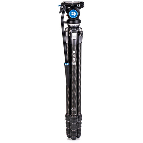BENRO KIT TRÍPODE DE FIBRA DE CARBONO TORTOISE 24CLV Y RÓTULA S4PRO  3