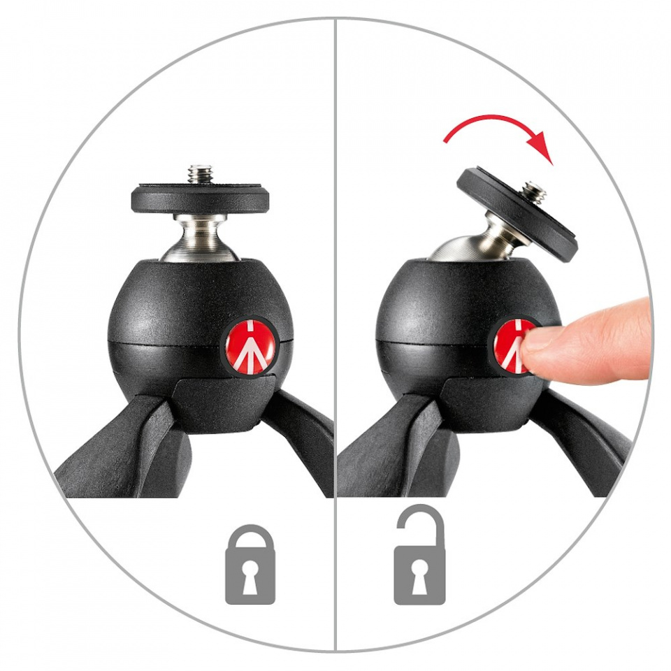 MANFROTTO KIT MINITRÍPODE DE SOBREMESA CON RÓTULA DE BOLA                                                                                              3