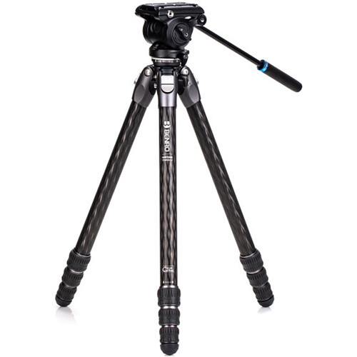 BENRO KIT TRÍPODE DE FIBRA DE CARBONO TORTOISE 34CLV Y RÓTULA S4PRO 1