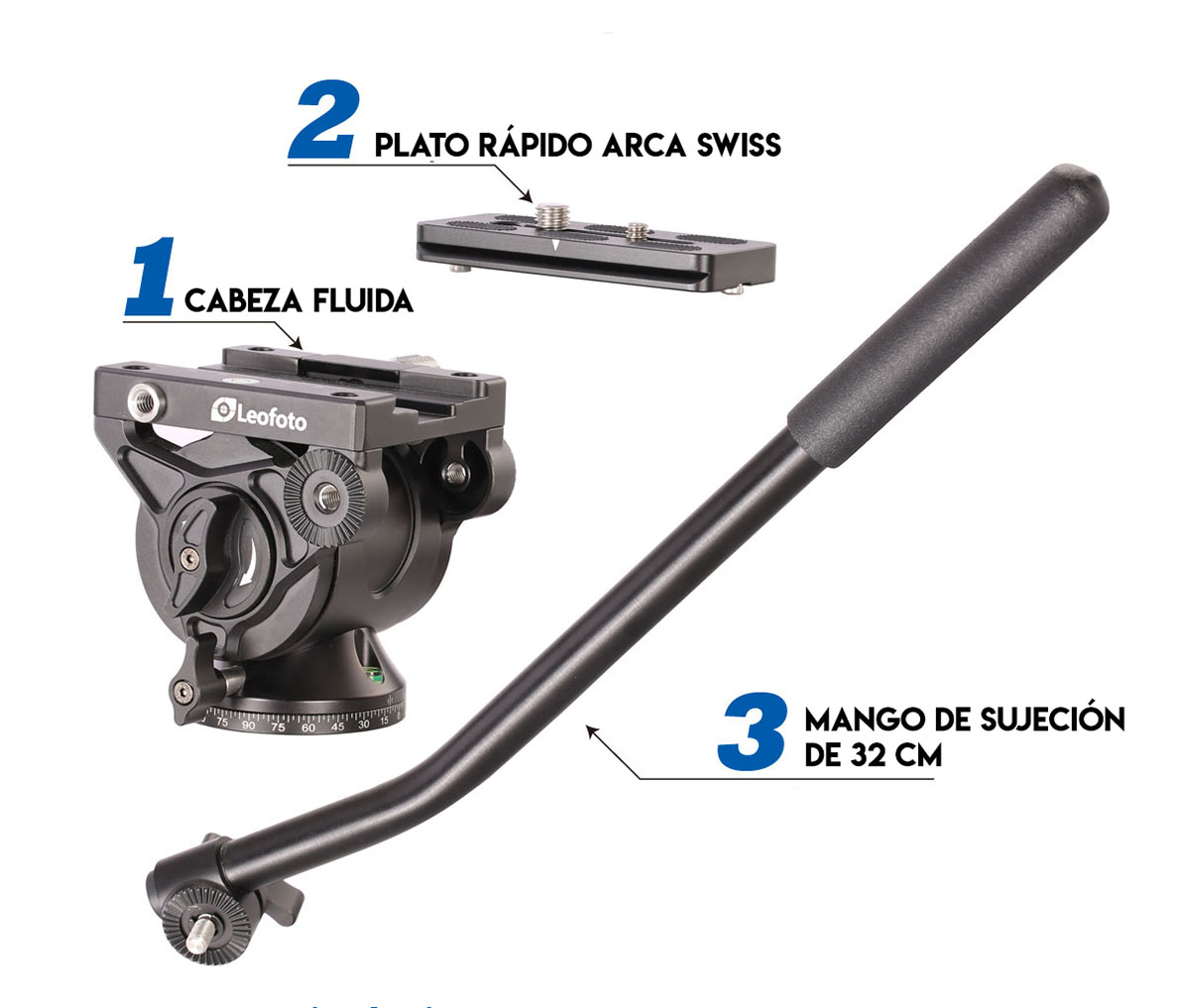 LEOFOTO RÓTULA BV-10 DE VIDEO FLUIDA 2