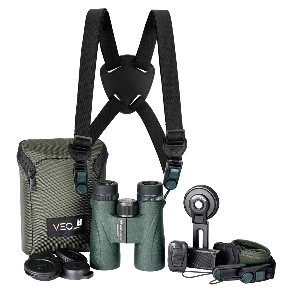 KIT VANGUARD DE PRISMÁTICO VEO ED 8x42 Y ACCESORIOS 1