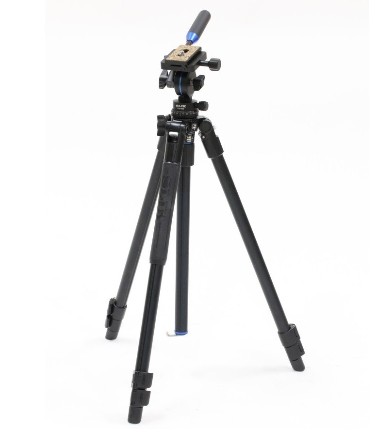 TRÍPODE SLIK PRO AL 323 DE ALUMINIO CON RÓTULA DE VÍDEO DE DOS EJES SVH-501 1