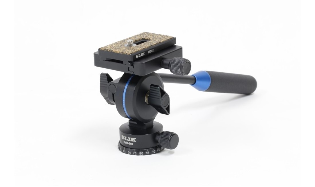 TRÍPODE SLIK PRO AL 323 DE ALUMINIO CON RÓTULA DE VÍDEO DE DOS EJES SVH-501 6
