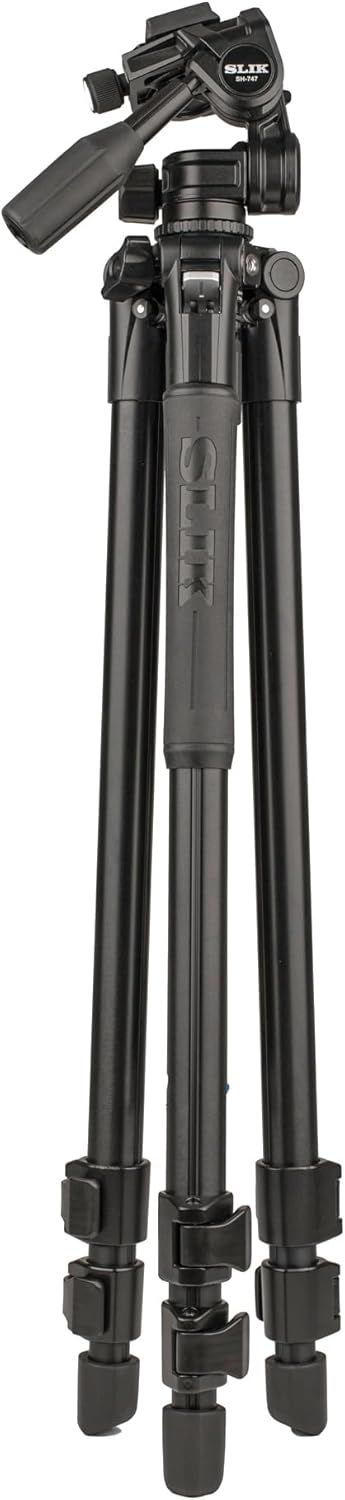 TRÍPODE SLIK PRO AL 523 DE ALUMINIO CON RÓTULA DE FOTOGRAFÍA DE TRES EJES 1