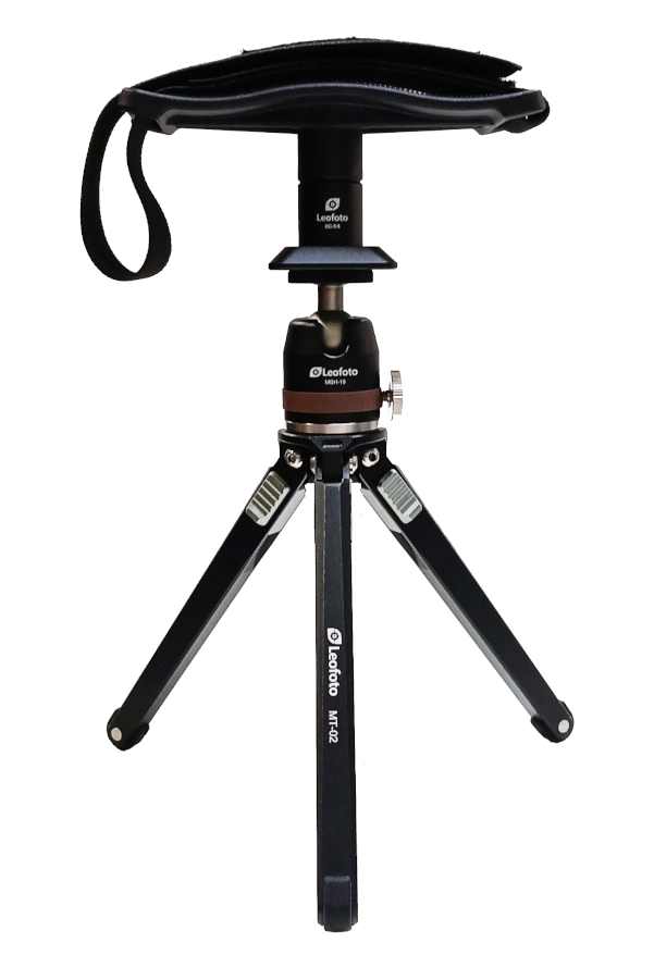KIT ORYX LEOFOTO MINITRIPODE MT-02+MBH-19 Y SOPORTE PARA PRISMÁTICOS BC-04 1