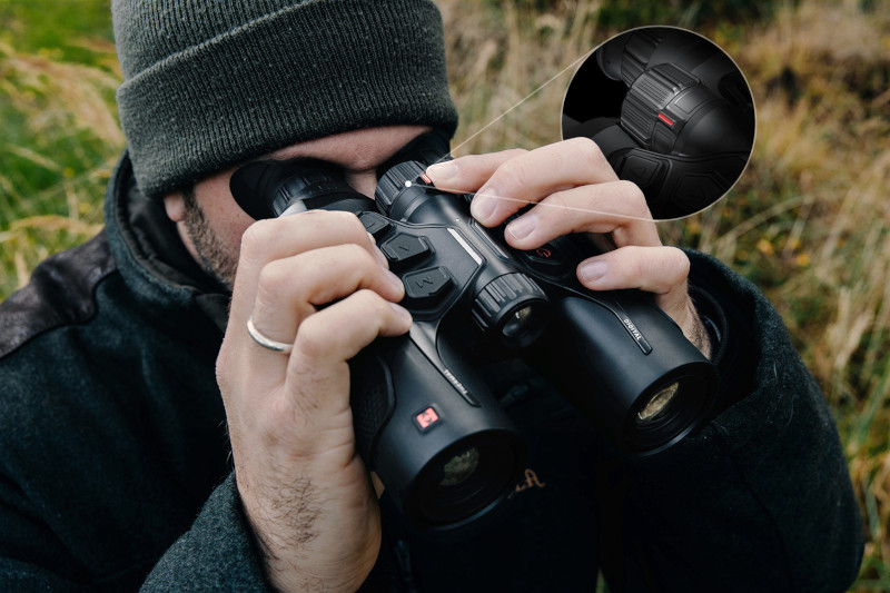 HIKMICRO HABROK 4K HE25L 2.0 VISOR TÉRMICO Y NOCTURNO BINOCULAR CON ILUMINACIÓN INFRARROJA 850 NM Y 950 NM, GPS, WI-FI, TELÉMETRO LÁSER Y REGISTRO DE  5