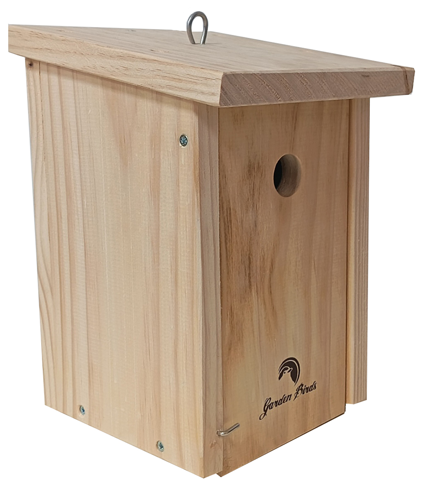 CAJA NIDO DE MADERA PARA PÁJAROS PARA COLGAR 26MM 2