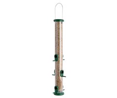 TO-S3G \'RING PULL\' COMEDERO TUBULAR PARA AVES SILVESTRES GRANDE PARA MEZCLA DE SEMILLAS FÁCIL DE LIMPIAR