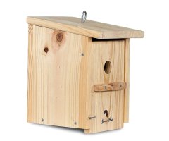 CAJA NIDO DE MADERA PARA PÁJAROS PARA COLGAR 26MM