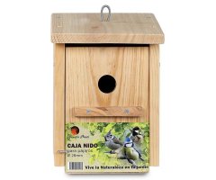 CAJA NIDO DE MADERA PARA PÁJAROS PARA COLGAR 26MM 4