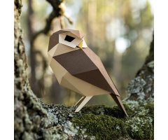 PLEGOPAPER - FIGURA RECORTABLE DE MOCHUELO EUROPEO (MUSSOL COMÚ) 2
