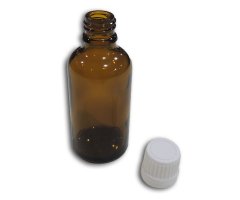FRASCO DE VIDRIO TOPACIO PARA PRODUCTOS QUÍMICOS 50 ml 