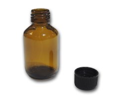 FRASCO DE VIDRIO TOPACIO PARA PRODUCTOS QUÍMICOS 125 ml 