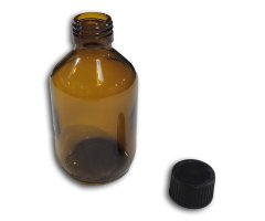 FRASCO DE VIDRIO TOPACIO PARA PRODUCTOS QUÍMICOS 200 ml