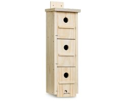 CAJA NIDO DE MADERA TRIPLE PARA COLONIA DE GORRIONES