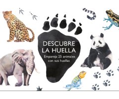 DESCUBRE LA HUELLA. EMPAREJA 25 ANIMALES CON SUS HUELLAS      