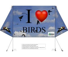 RECOGEDOR DE EXCREMENTOS DE GOLONDRINAS MODELO I LOVE BIRDS