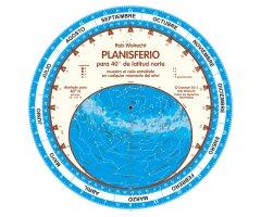 PLANISFERIO ROB WALRECHT PARA 40º DE LATITUD NORTE 