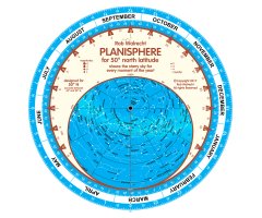 PLANISPHERE ROB WALRECHT FOR 50º NORTH LATITUDE