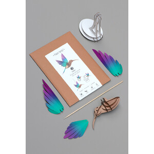 ROMPECABEZAS 3D BIRDS - COLIBRI GREEN/PURPLE_1
