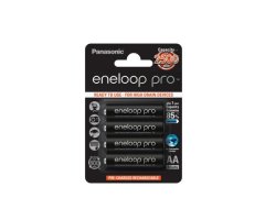 BATERIAS RECARGABLES ENELOOP PRO DE NIMH TIPO AA DE 2500 mAh (BLÍSTER DE 4 UDS.)