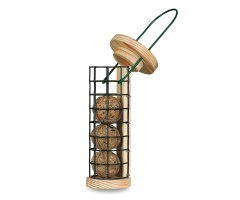 COMEDERO DE MADERA PARA BOLAS DE SEBO MODELO TORREÓN 2