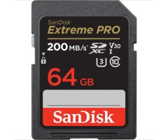 TARJETA DE MEMORIA SD 64 GB (Sandisk SDXC Extreme Pro 64GB 200 MB/s)