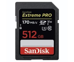 TARJETA DE MEMORIA SD 512 GB (Sandisk SDXC Extreme Pro 512GB 170MB/s)