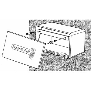 SCHWEGLER PLETINA METÁLICA, TACOS I TORNILLOS DE FIJACIÓN SOBRE FACHADA DE LAS CAJAS Nº 16 Y Nº 16S PARA VENDEJO 3