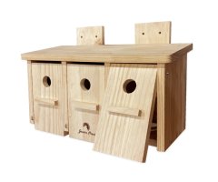 CAJA NIDO DE MADERA HORIZONTAL PARA GORRIÓN COMÚN Y MOLINERO  2