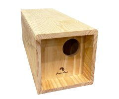 CAJA NIDO HORIZONTAL PARA MOCHUELO CON APERTURA TRASERA