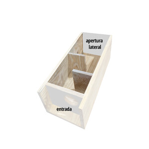 CAJA NIDO HORIZONTAL PARA MOCHUELO CON APERTURA TRASERA 4