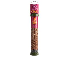 RP3-P2G \'RING PULL CLICK\' COMEDERO TUBULAR PARA AVES SILVESTRES MEDIANO PARA CACAHUETE FÁCIL DE LIMPIAR