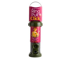 RP3-N1G \'RING PULL CLICK\' COMEDERO TUBULAR PARA AVES SILVESTRES PEQUEÑO PARA NEGRILLO FÁCIL DE LIMPIAR