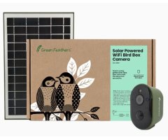 CÁMARA A COLOR Y VISIÓN INFRARROJA CON PANEL SOLAR Y CONEXIÓN WIFI PARA COLOCAR EN CAJAS NIDO Y JARDÍN                            