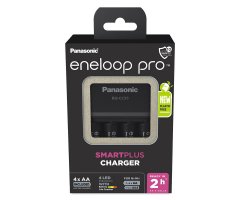 PACK ENELOOP CARGADOR BQ-CC55E Y 4 BATERÍAS ENELOOP PRO AA (2500mAh)
