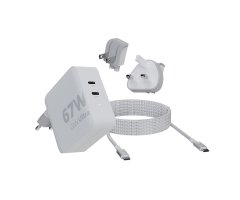 CARGADOR DE VIAJE XTORM XVC2067 67W GAN-ULTRA CON CABLE USB-C PD
