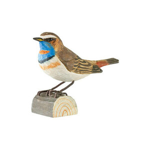 DECOBIRD FIGURA DE RUISEÑOR PECHIAZUL