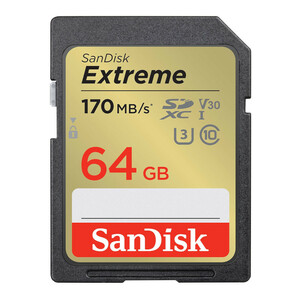 TARJETA DE MEMORIA SD 64 GB (SANDISK SDXC EXTREME 64GB 170MB/S)