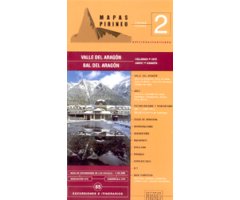 VALLE DEL ARAGÓN, BAL DEL ARAGÓN. MAPA EXCURSIONISTA DE LOS PIRINEOS.