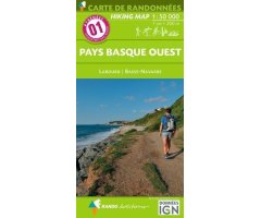 PAYS BASQUE OUEST. CARTE RANDONNÉES