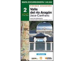 VALLE DEL RÍO ARAGÓN. JACA CANFRANC. PIRINEO ARAGONÉS. MAPA EXCURSIONISTA 2