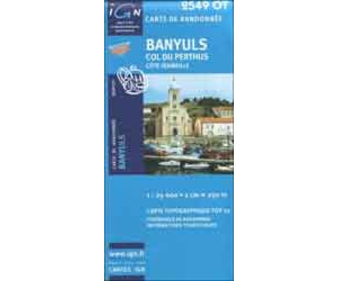 CARTE DE RANDONNÉE BANYULS COL DU PERTHUS CÔTE VERMEILLE
