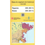 MAPA DE VEGETACIÓ DE CATALUNYA. FIGUERAS (258 (39-11) I ROSES 259 (40-11)