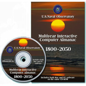 U.S. NAVAL OBSERVATORY MULTIYEAR INTERACTIVE COMPUTER ALMANAC 1800-2050 INCLUDES BOTH MAC AND PC SOFTWARE ON THE SAME CD-ROM