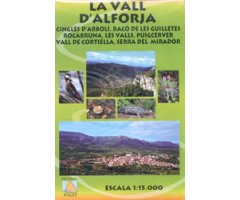 MAPA PIOLET 1:15.000. LA VALL D'ALFORJA. CINGLES D'ARBOLÍ, RACÓ DE LES GUILLETES ROCABRUNA, LES VALLS, PUIGCERVER VALL DE CORTIELLA, SERRA D
